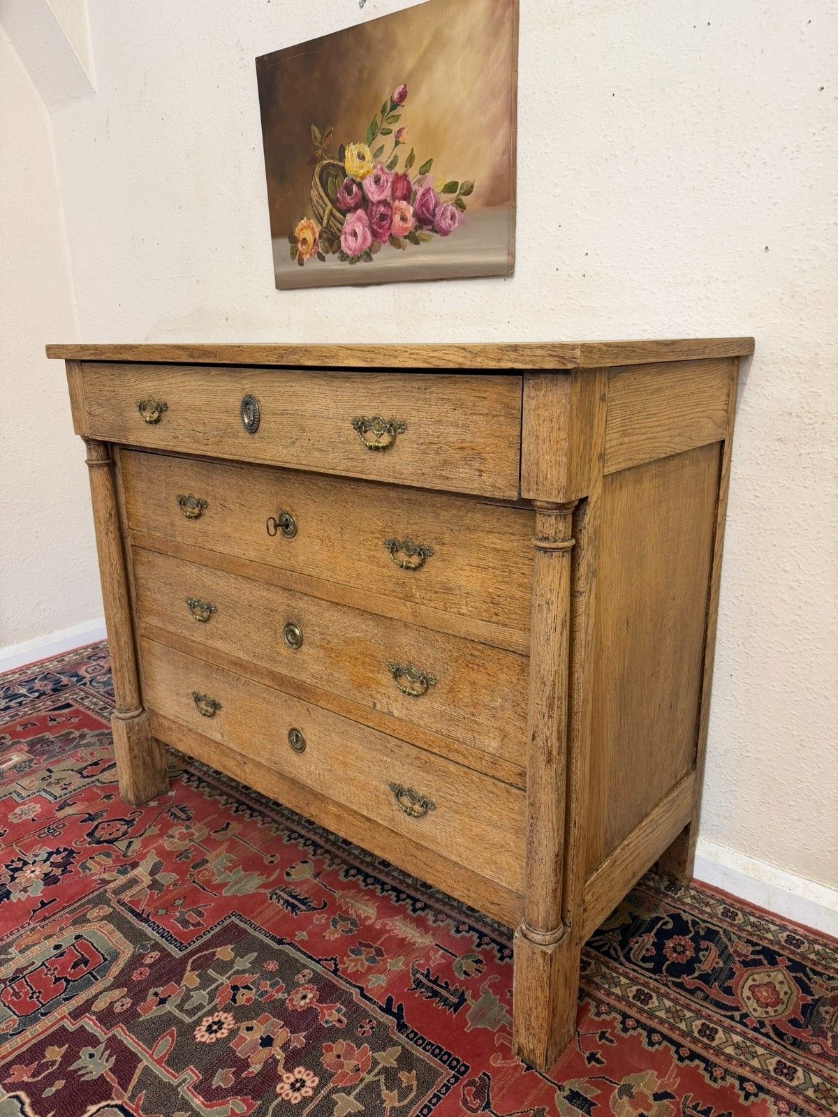 French Raw Oak Napoleonic Commode/Chest Of Drawers Circa 1830 photo furniture