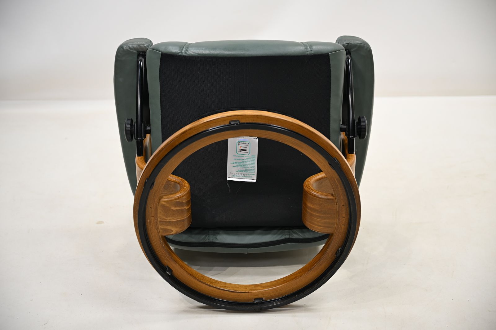 photo vintage Erkornes Stressless Reclining Armchair Green Leather Swivel Free Uk Delivery