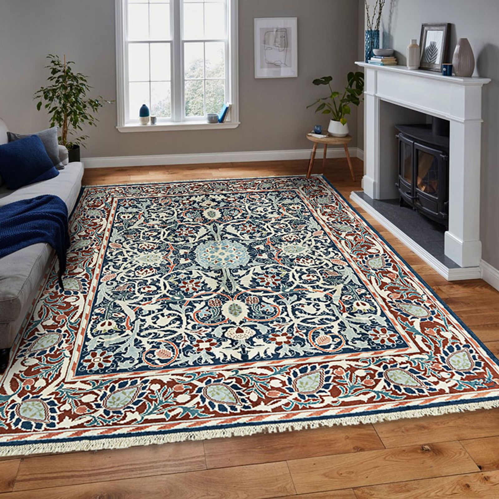 Hand Knotted William Morris Holland Park Carpet 289x249cm photo Textiles