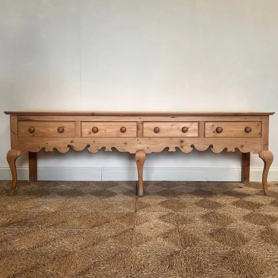 Large Georgian Style Pine Dresser Base