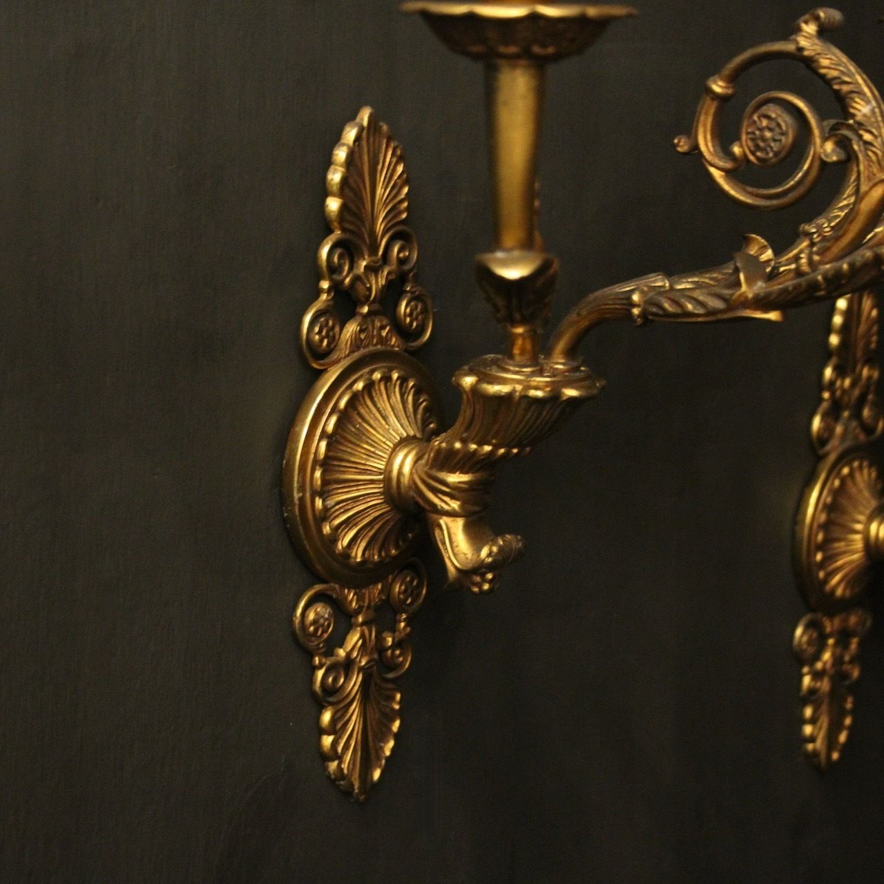 photo furniture French Pair Of Bronze Antique Wall Sconces
