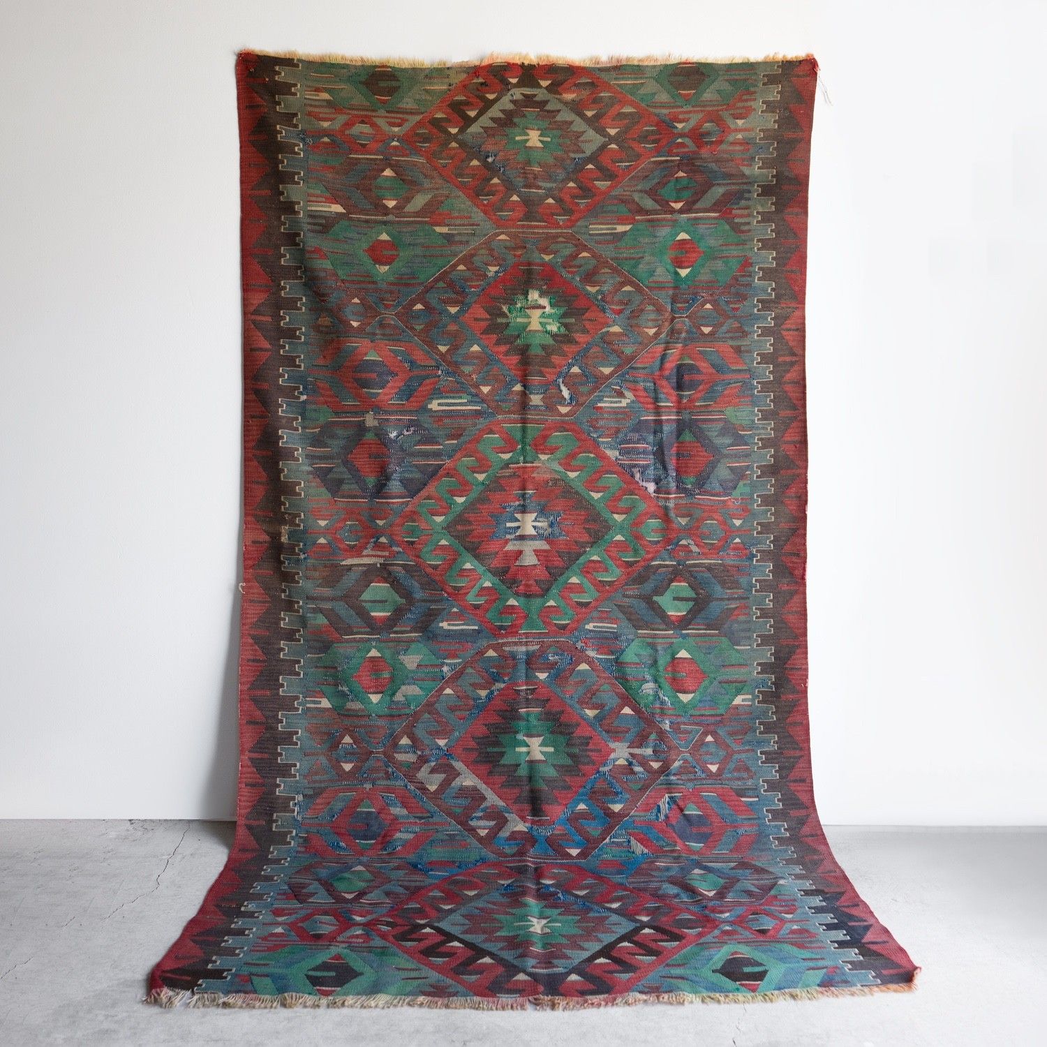 Large Vintage Country House Kilim Rug, Anatolian, Early Mid 20th Century photo for sale