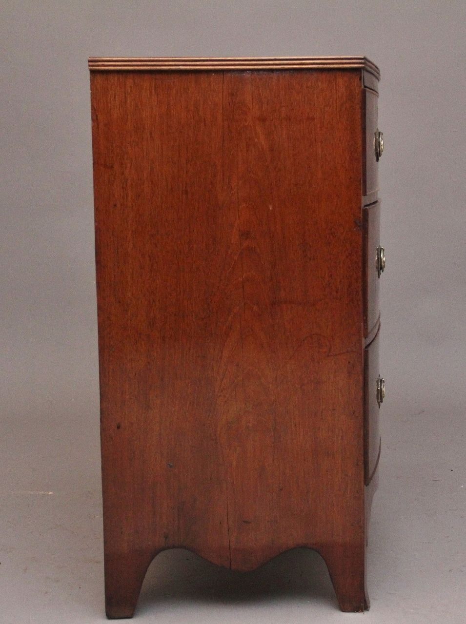 Early 19th Century Flame Mahogany Bowfront Chest photo vintage