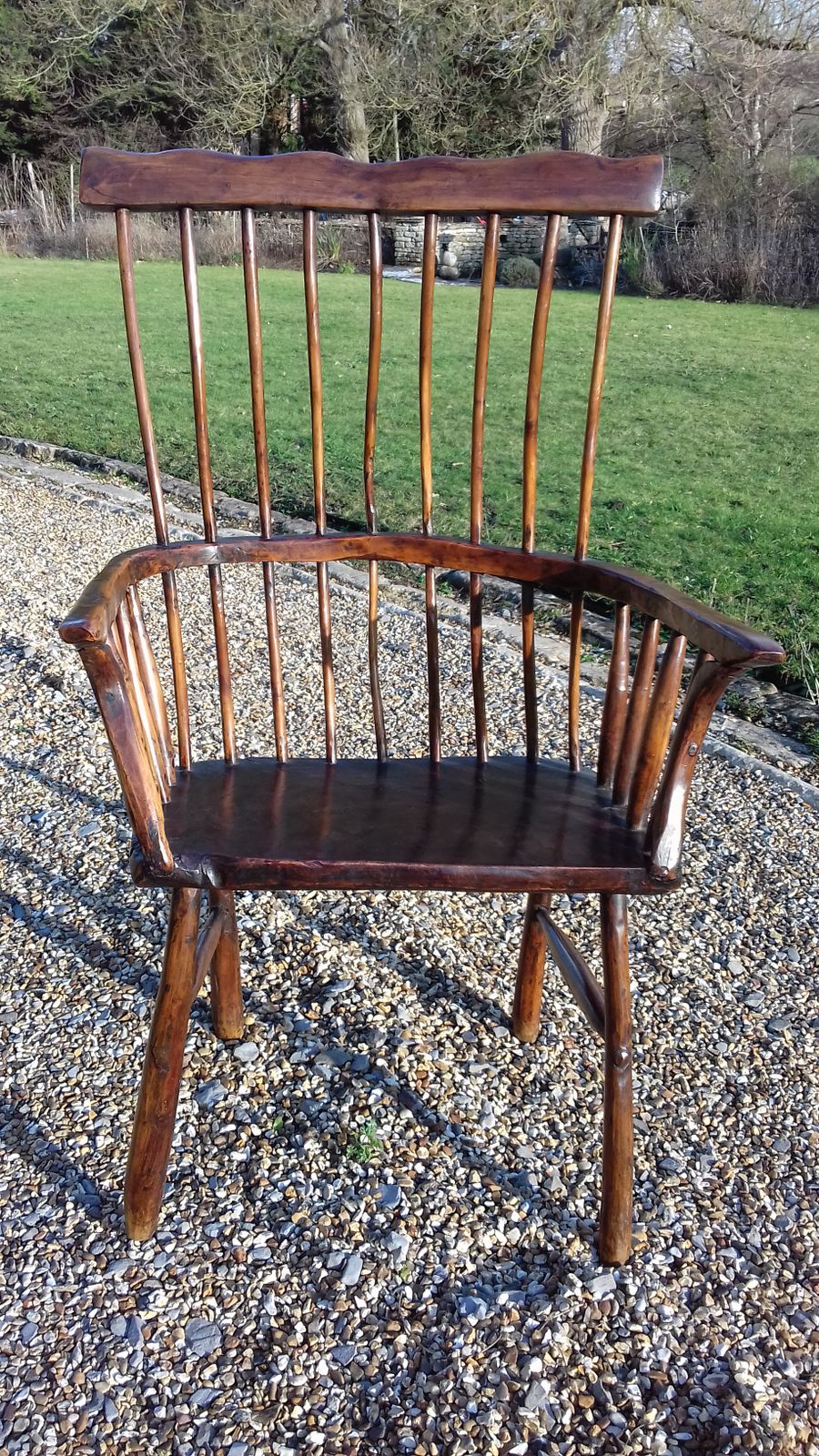 Primitive 18th Century Welsh Hedge Chair photo furniture