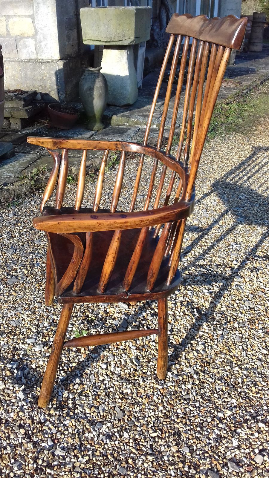 Primitive 18th Century Welsh Hedge Chair photo for sale