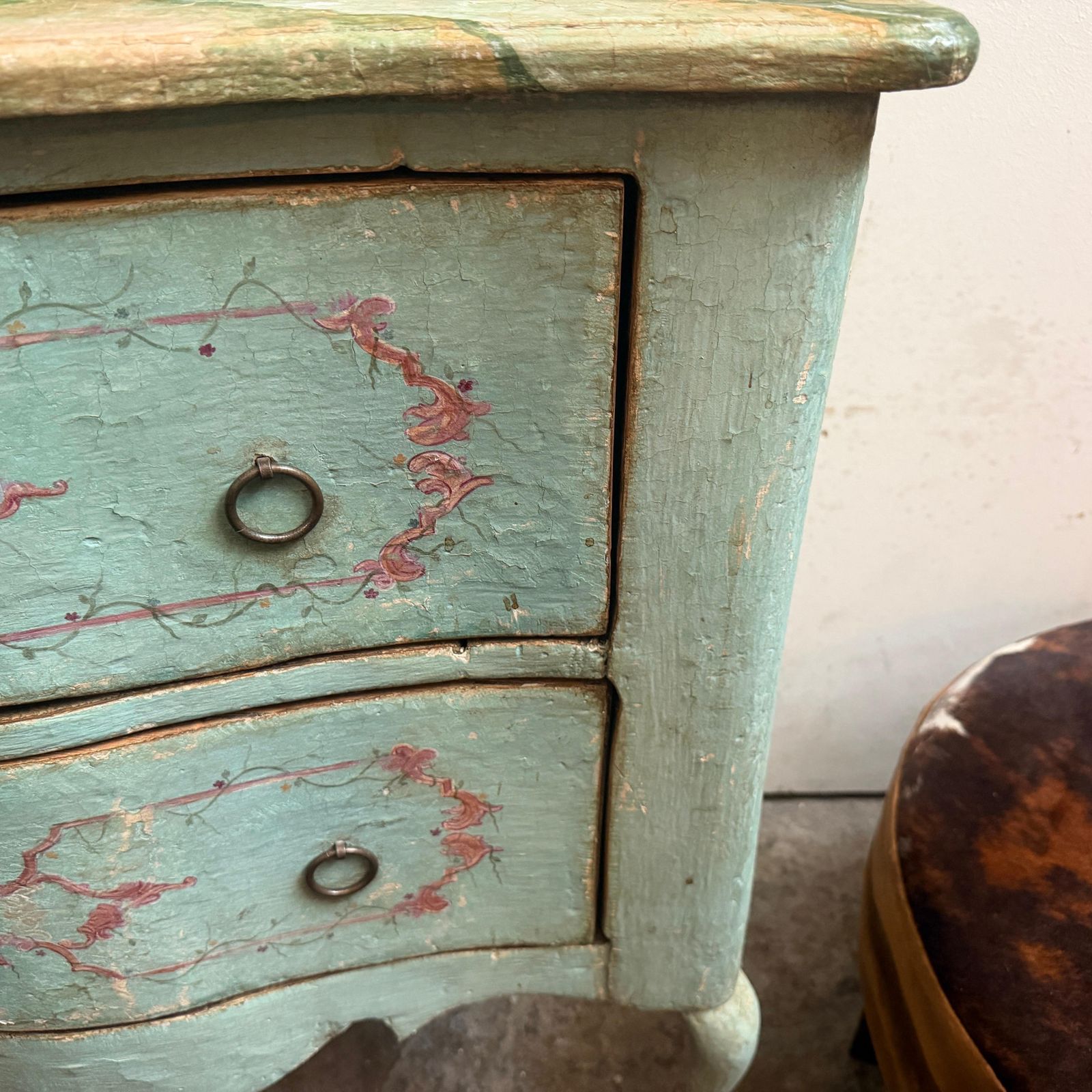Late 19th Century Louis XV Style Lacquered Wood Italian Chest Of Drawers photo for sale