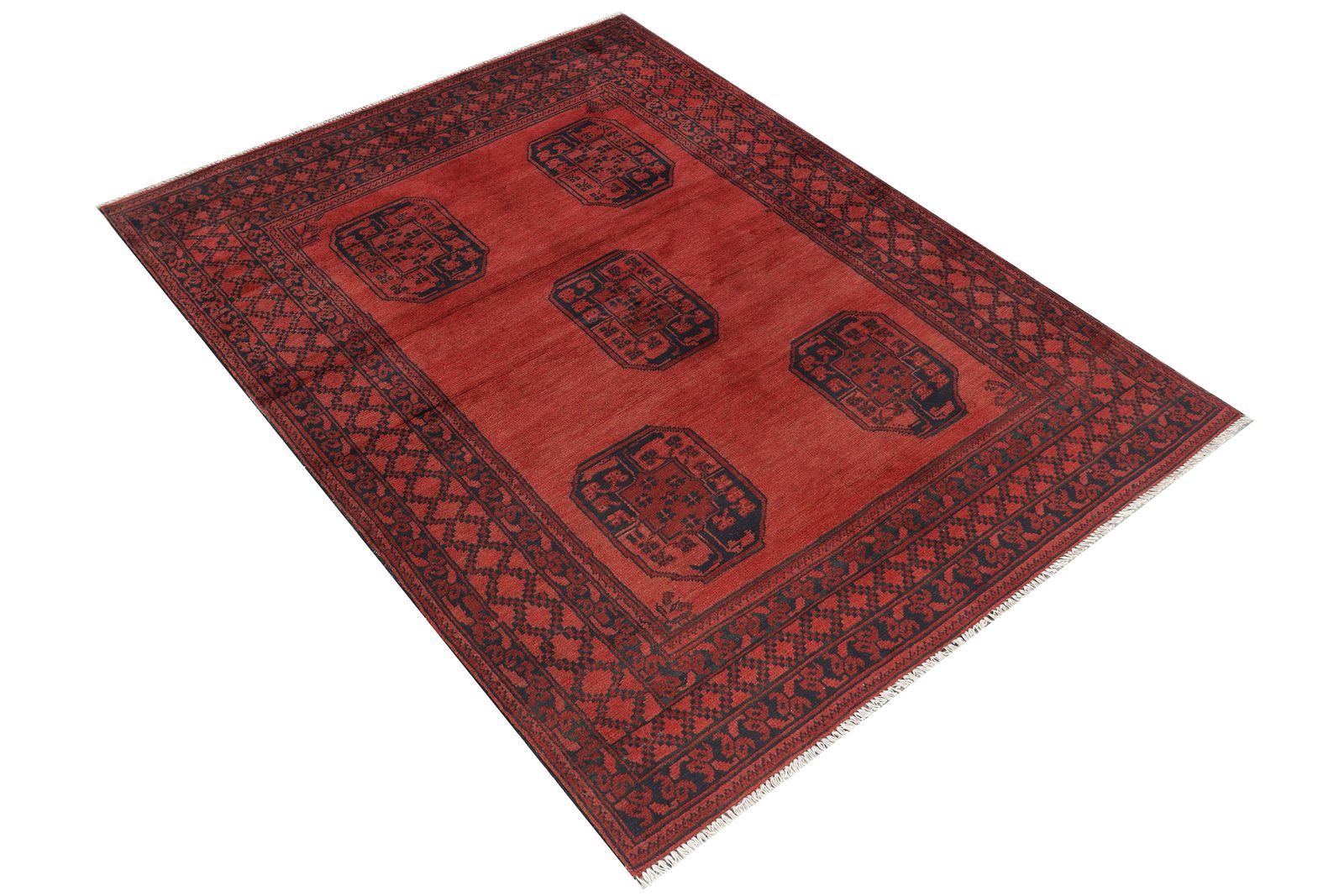 Beautiful Bokhara Hand Knotted Geometric Area Rug 5x6 photo furniture