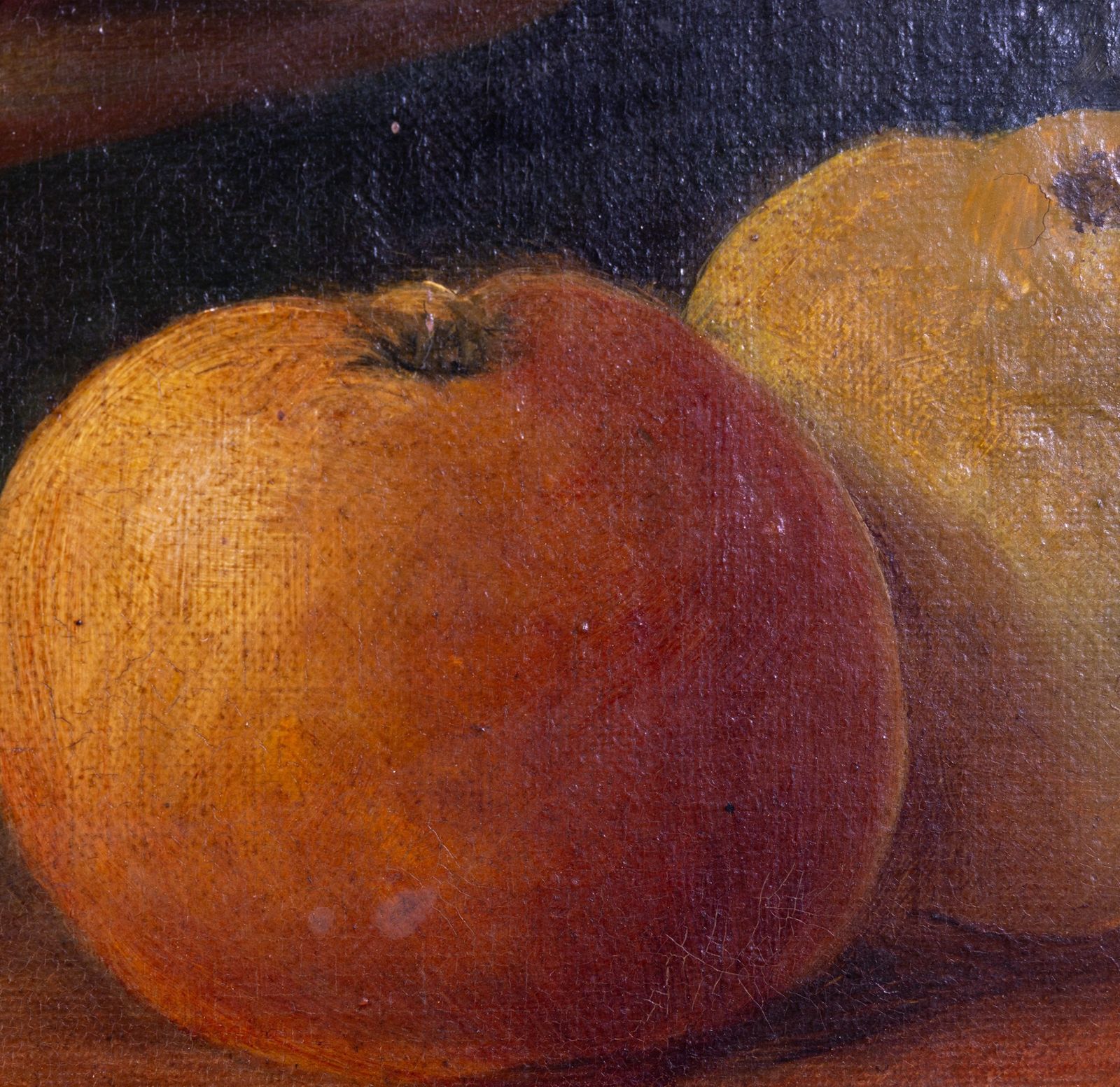 photo for sale Still Life With Roses And Fruit, 17 Century Style Oil On Canvas, Dated 1896.