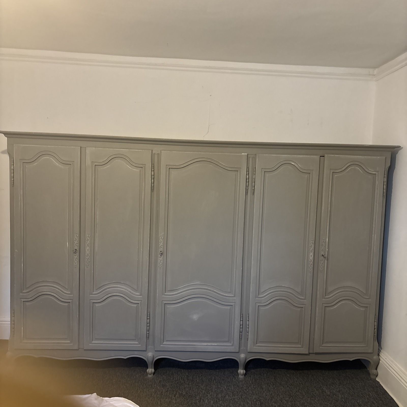 Wardrobe Vintage French Louis XVI Style Oak Armoire photo Furniture