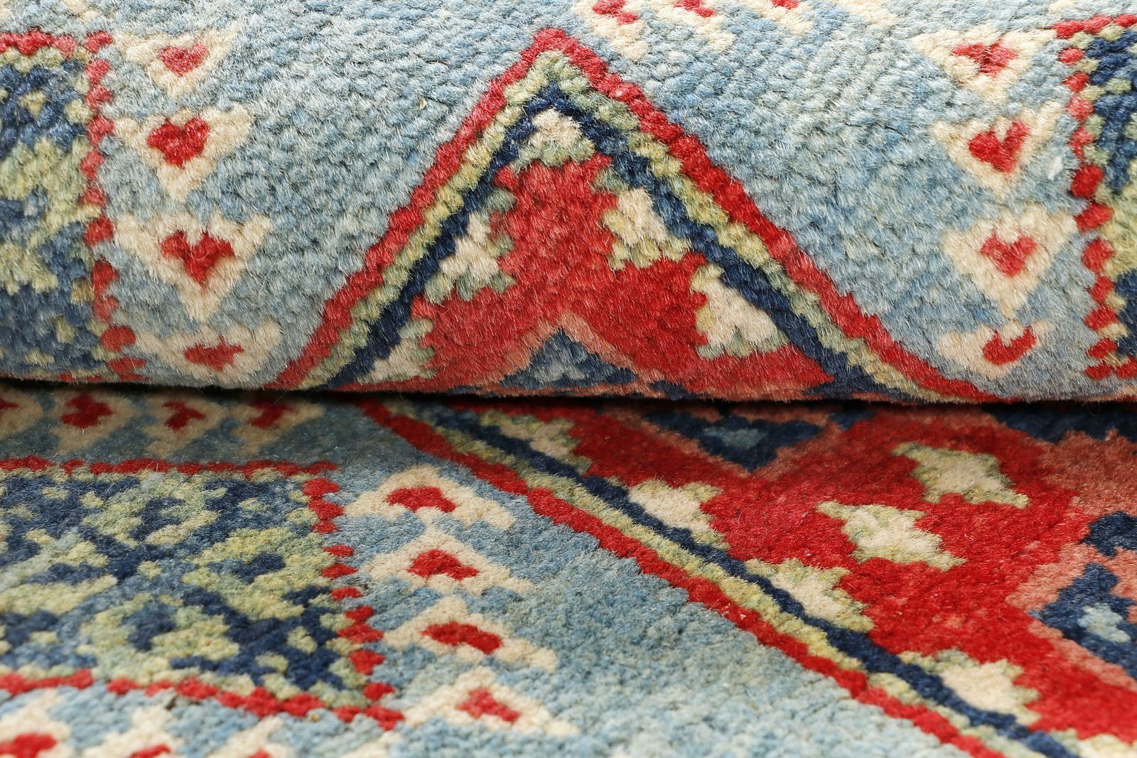 2x3 Ersari Rust And Light Blue Bokhara Turkmen Tribal Geometric Rug photo furniture