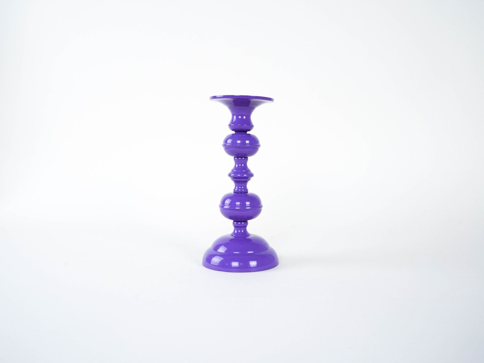 Purple Metal Candlestick, Danish Design, 1970s, Made In Denmark photo furniture