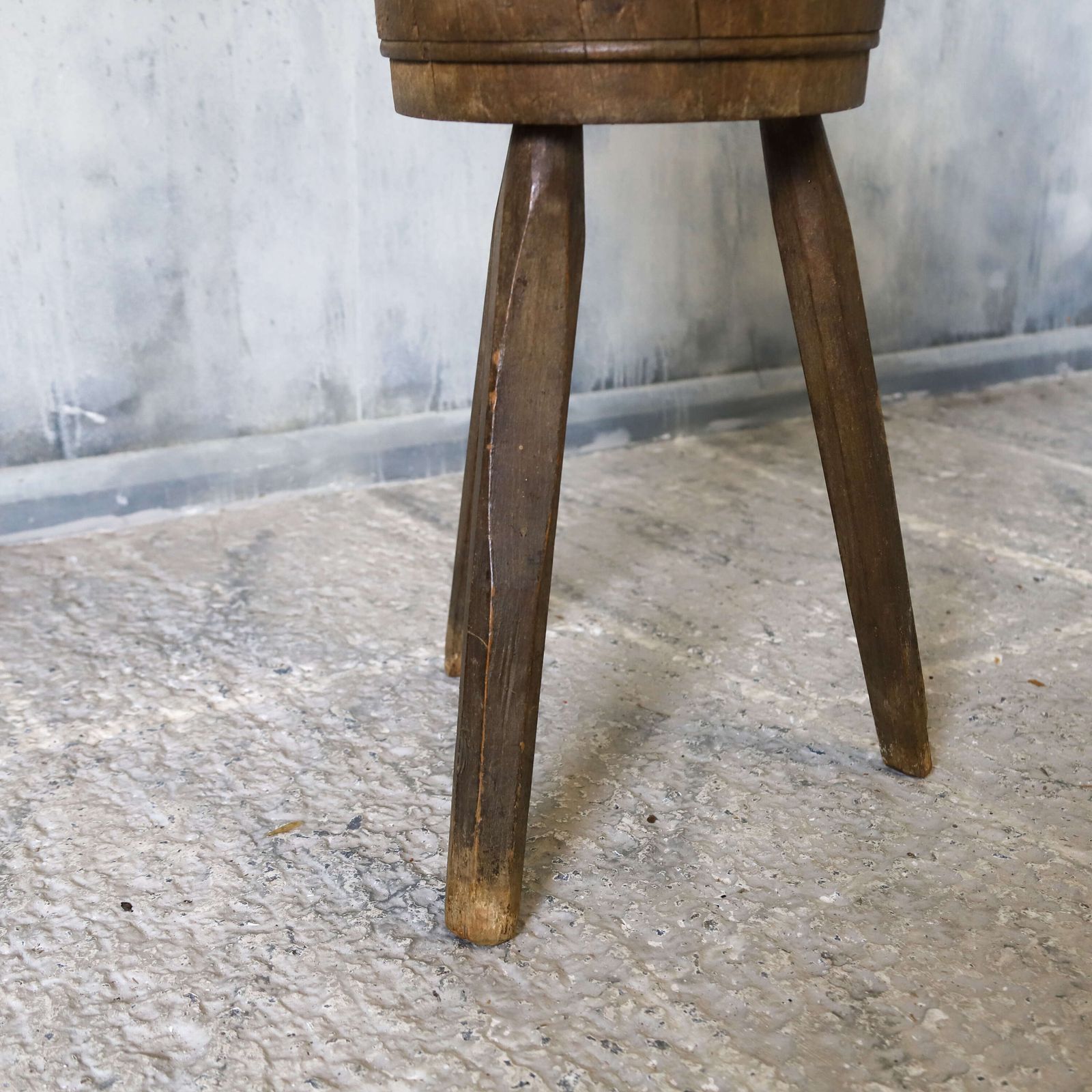 Vintage French Charcuterie Chopping Block In Oak & Elm – Sculptural Rustic Butcher’s Block photo buy