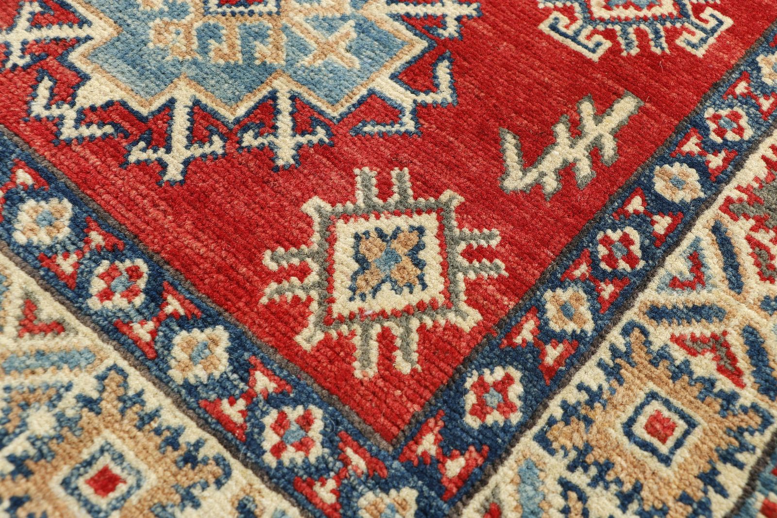 Small Handmade Kazak Caucasian Afghan Authentic Rug photo Textiles
