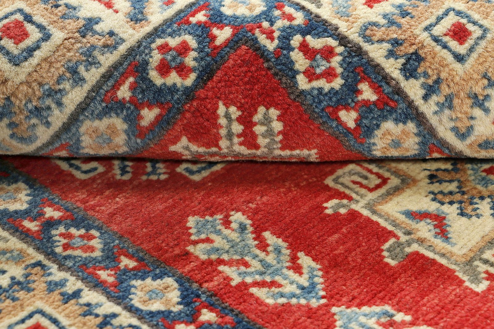 Small Handmade Kazak Caucasian Afghan Authentic Rug photo 195.0