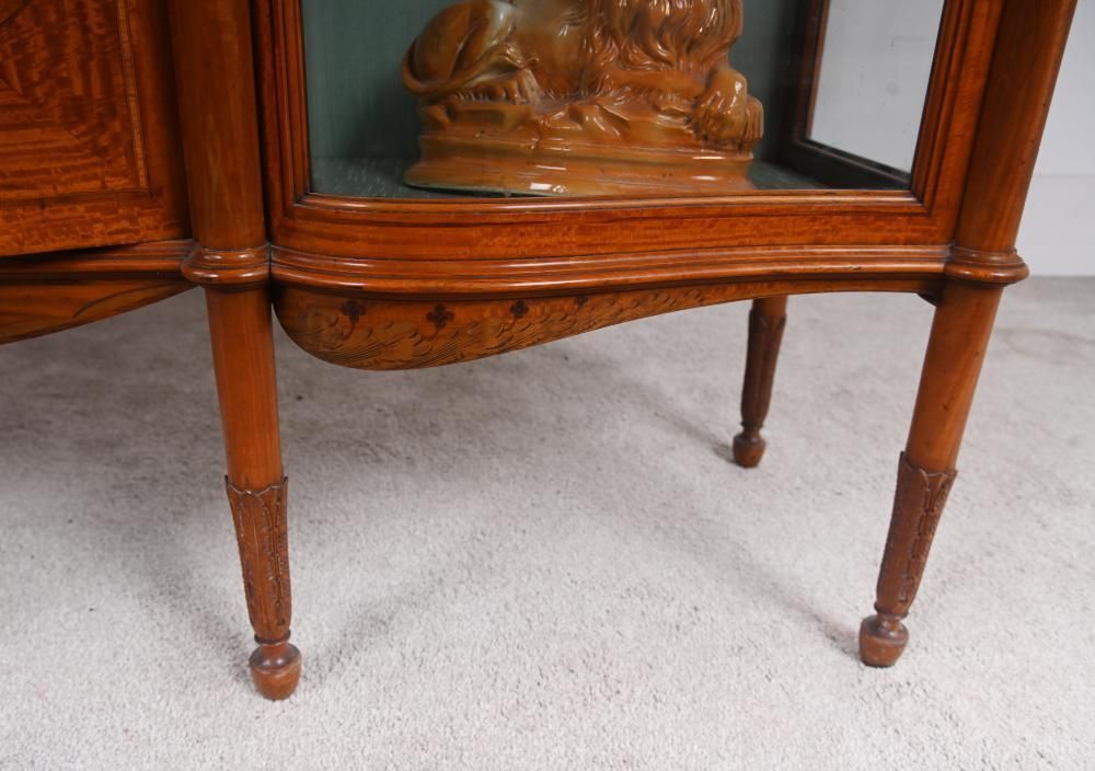 Victorian Satinwood Display Cabinet Edwards And Roberts Circa 1880 photo buy
