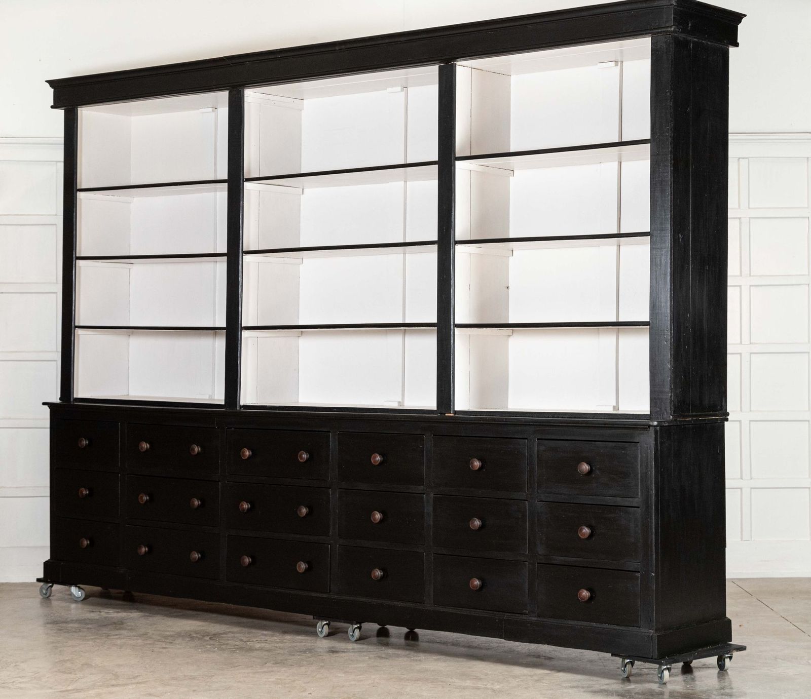 Magnificent Monumental Ebonised French Dresser / Bookcase photo Furniture