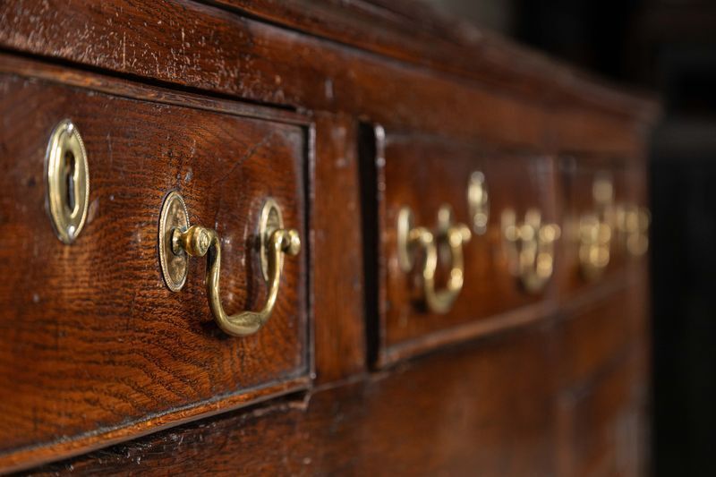 photo for sale English George III Oak Dresser Base