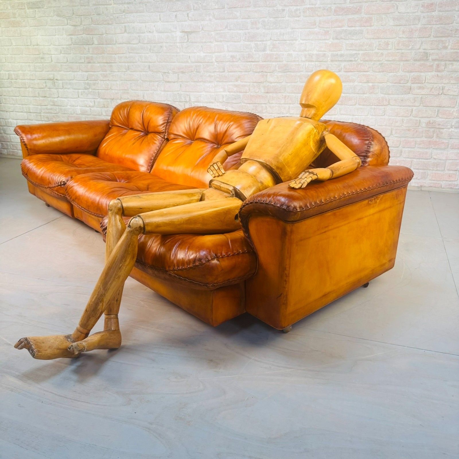 1970s Swiss De Sede Ds 101 Tan Leather Three Seater & Armchair Suite photo vinterior