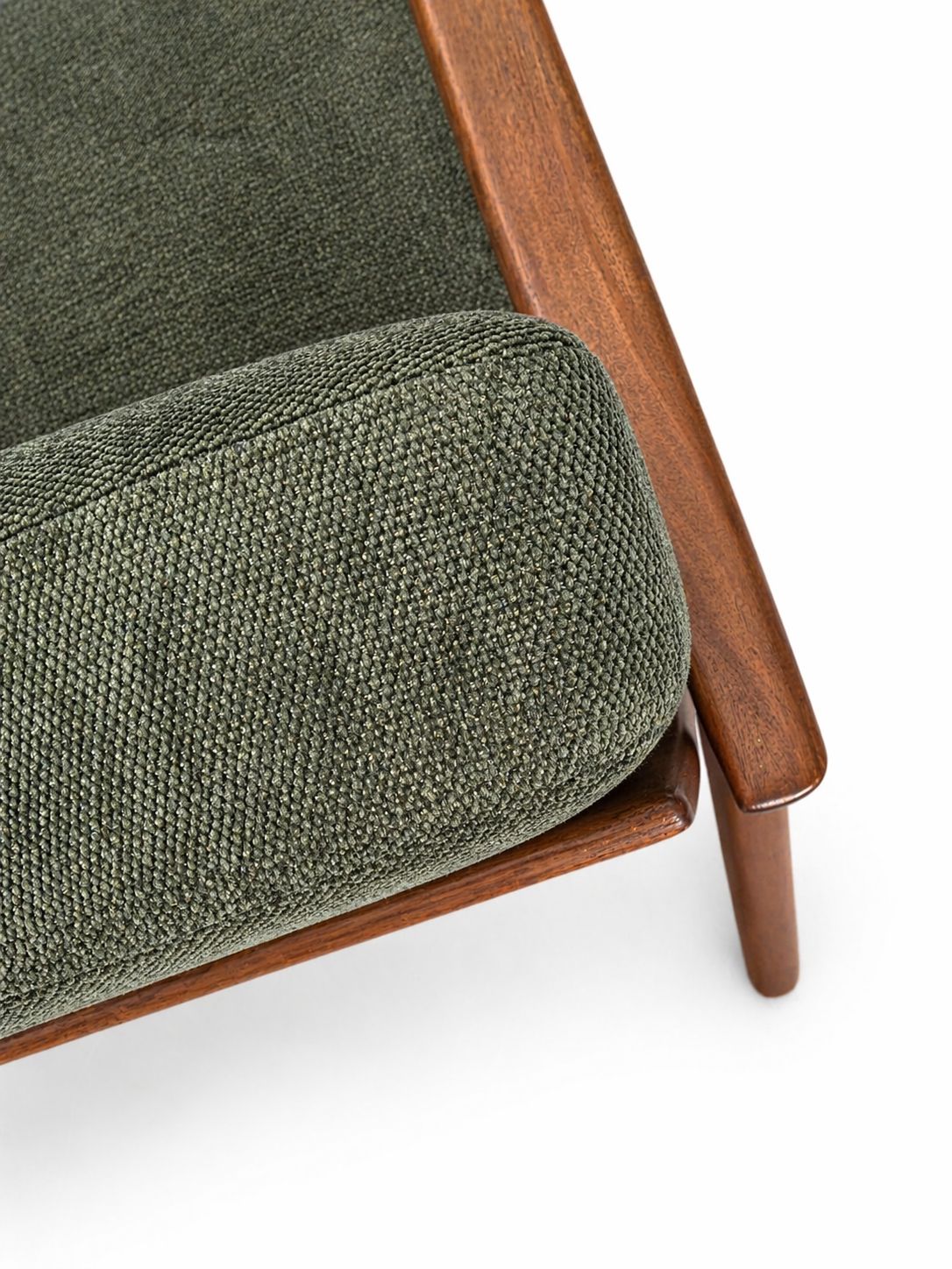 Mid Century Danish Teak Sofa, 1960s In Dark Green photo vinterior