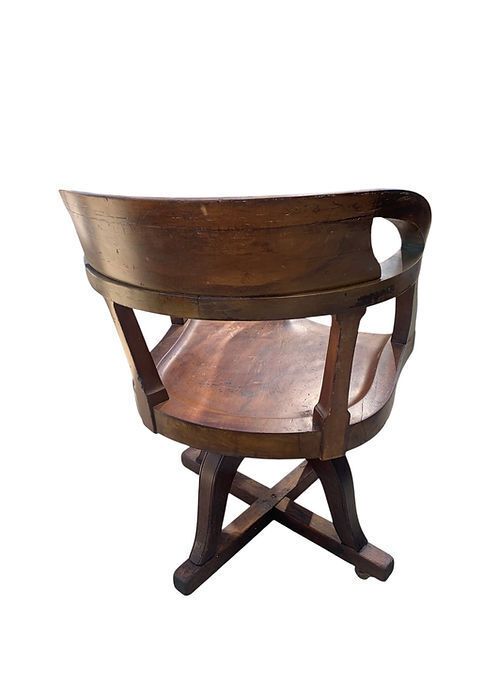 19th Century Oak Swivel Desk Chair, photo 385.0