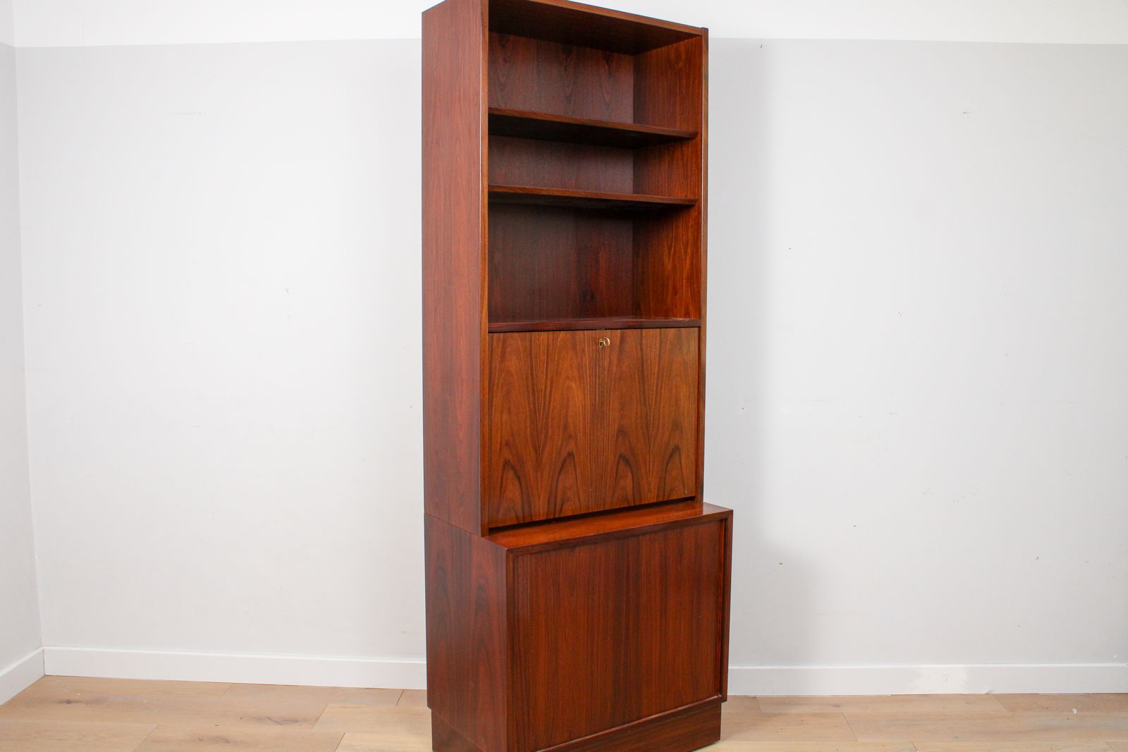 A Vintage Danish Mid Century Rosewood Poul Hundevad Display Cabinet Bookshelf photo furniture