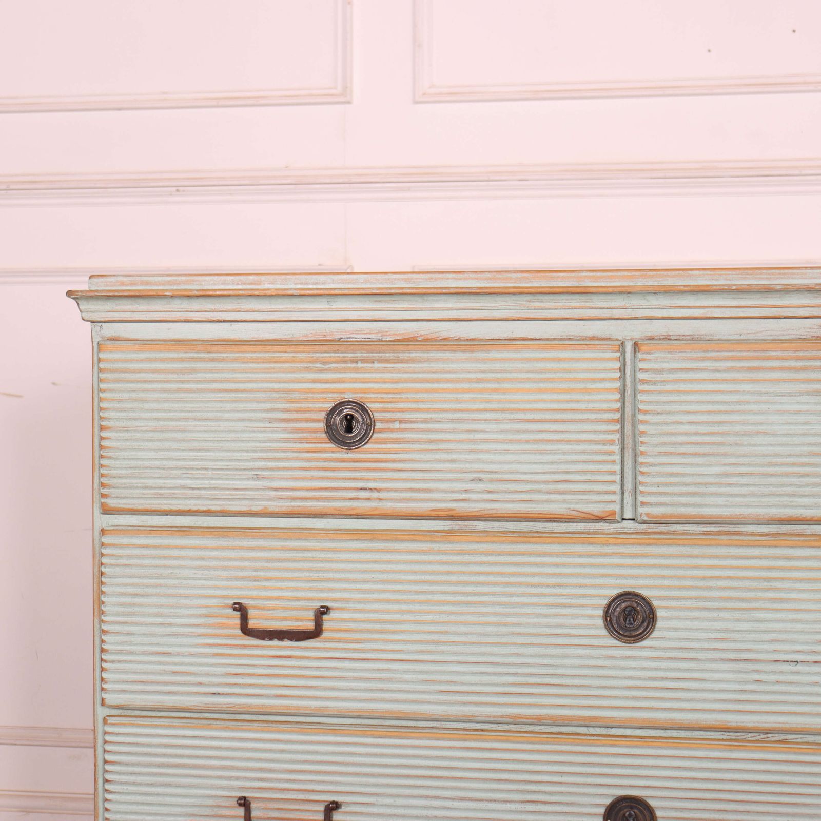 Swedish Fluted Drawer Fronts Commode photo furniture