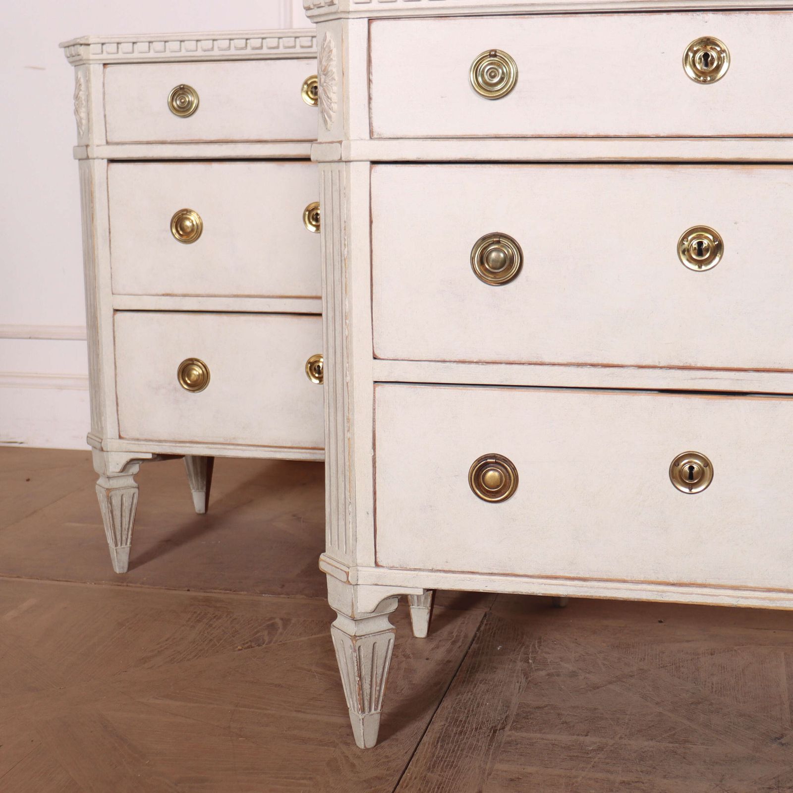 photo furniture Pair Of Swedish Painted Commodes