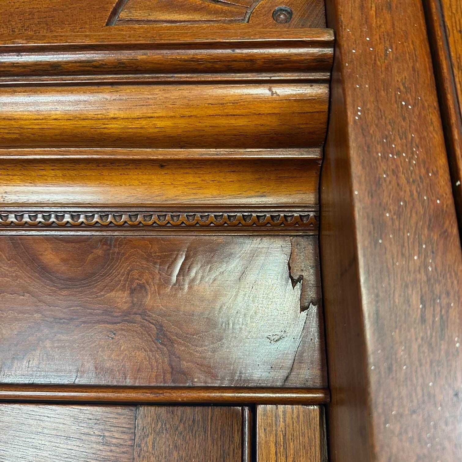 photo for sale Antique Victorian Walnut Triple Compactum Wardrobe