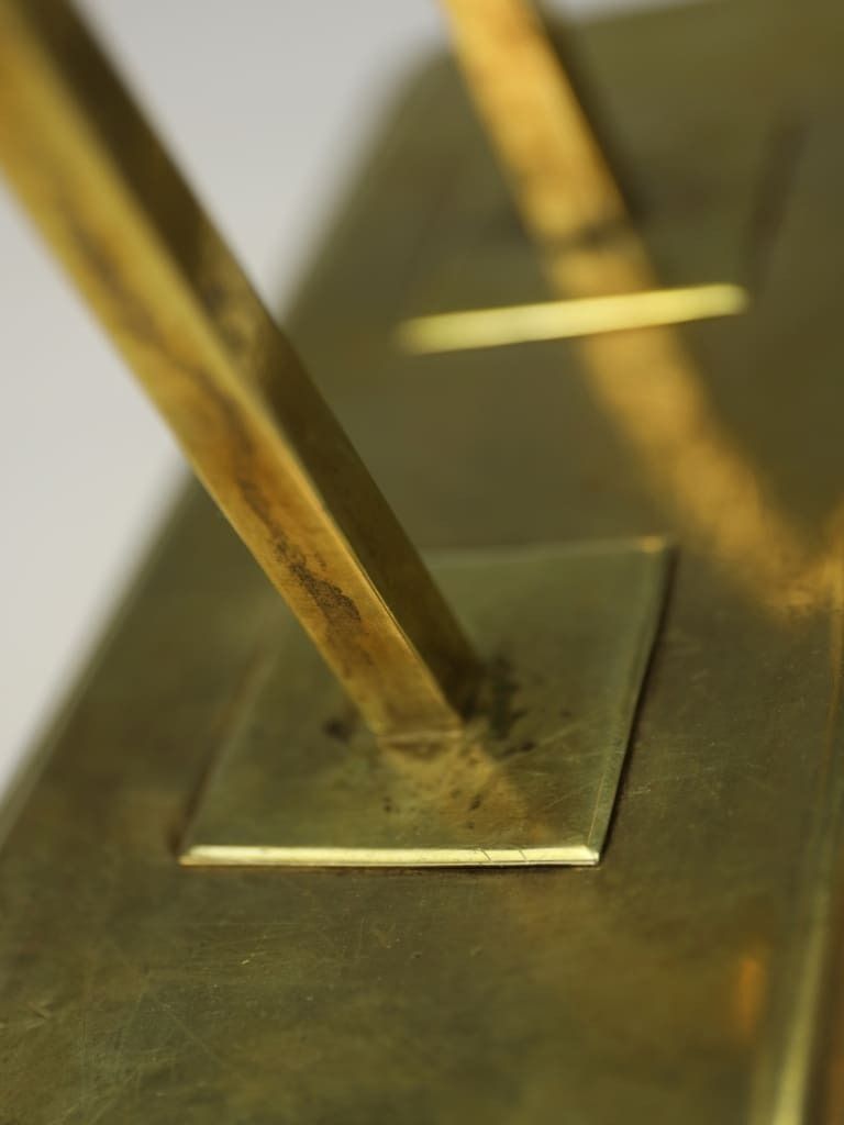 photo buy A Rare Pair Of Brass Candlesticks, Attributed To The Margaret Gilmour School
