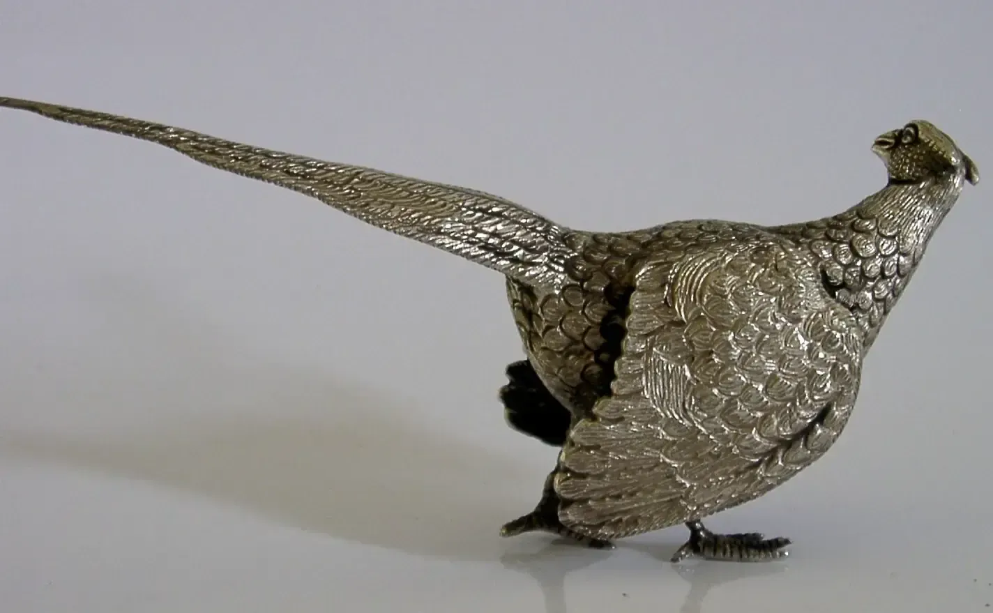 Heavy 200g Sterling Silver Pheasant Bird Figure 1998 Hunting Shooting Animal photo 675.0