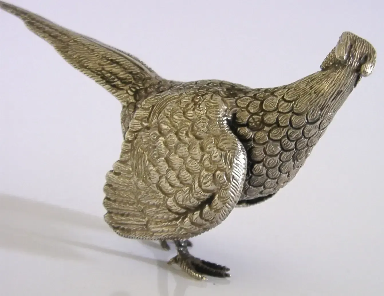 photo furniture Figurine de faisan en argent sterling 200 g, Sheffield 1998, chasse