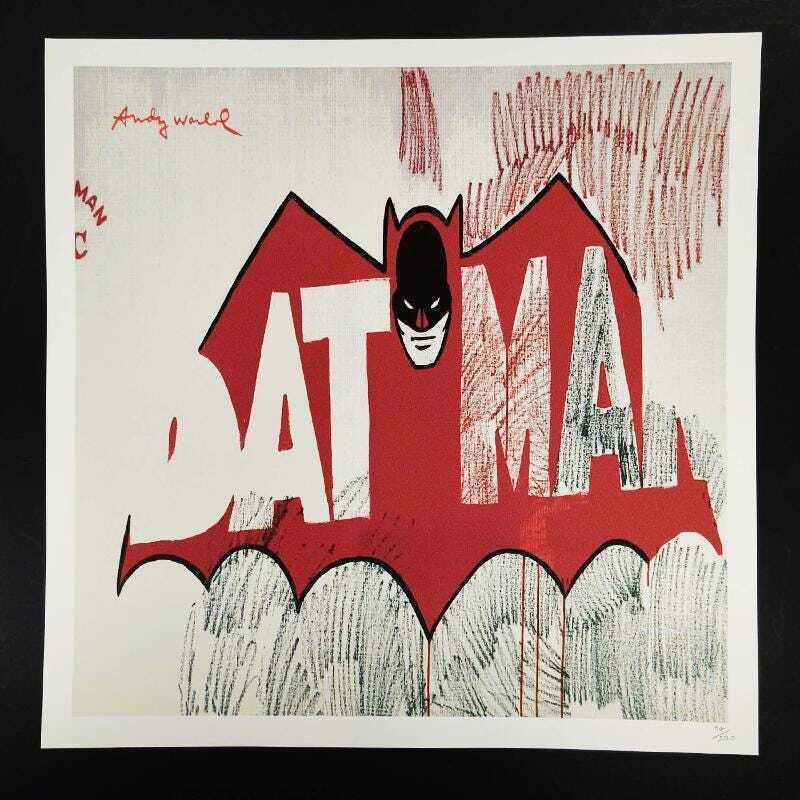 1980s Andy Warhol "Batman" Limited Edition Lithograph By Cmoa Numbered In Pencil.