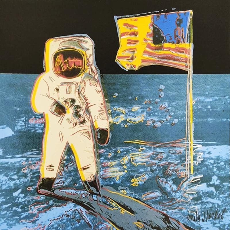 1980s Andy Warhol "The Moon" Limited Edition Lithograph By Cmoa Numbered In Pencil. photo furniture