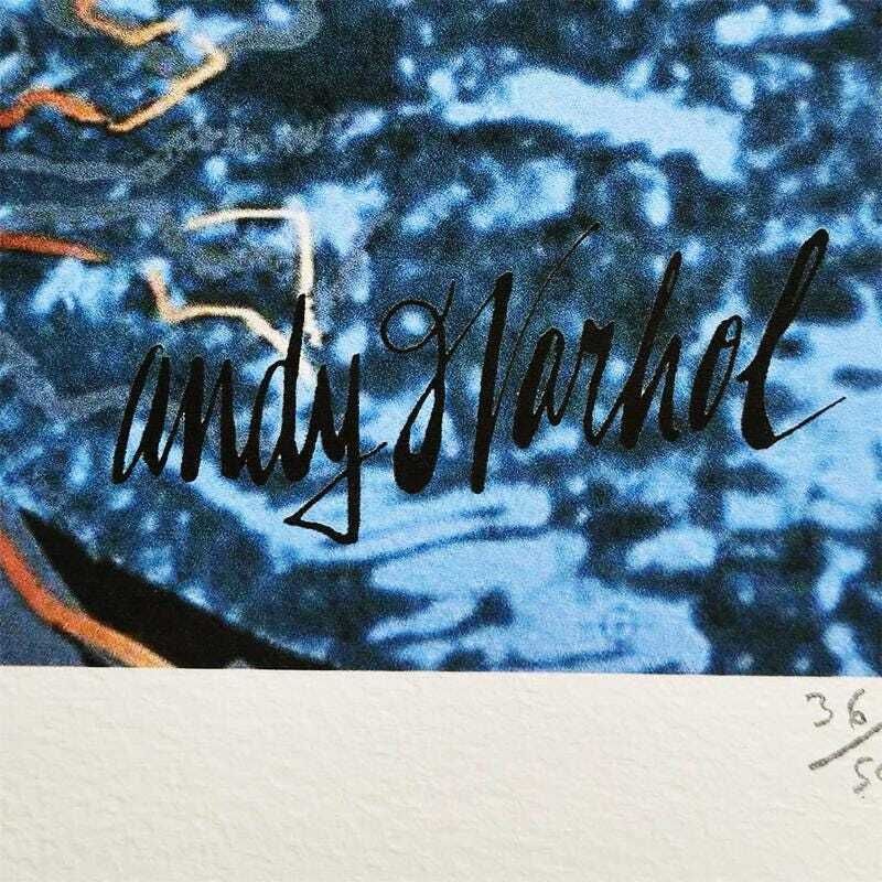 1980s Andy Warhol "The Moon" Limited Edition Lithograph By Cmoa Numbered In Pencil. photo for sale