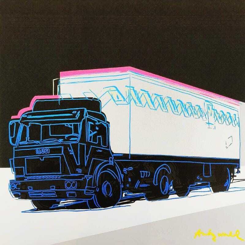 1980s Andy Warhol "Truck" Limited Edition Lithograph By Cmoa   50 X 50 Cm photo furniture