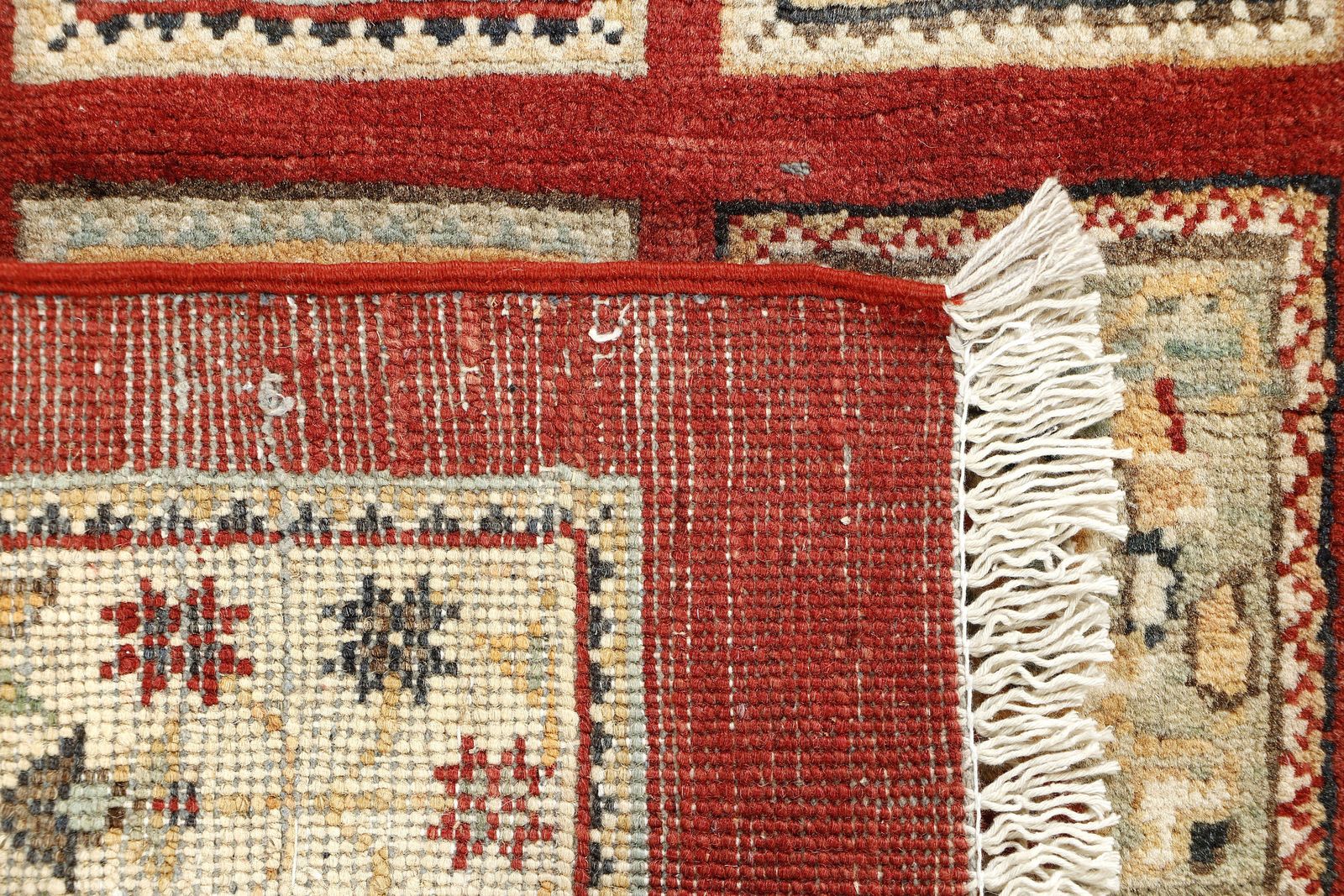 Small Red Oriental Afghan Ayna Garden Design Rug photo vinterior