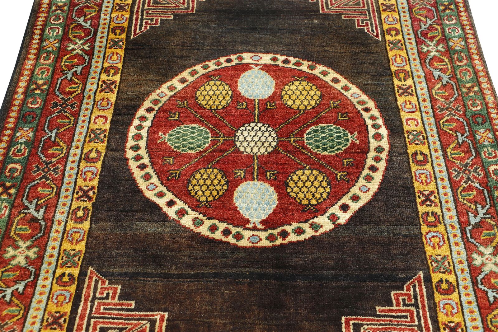 3x4 Charcoal Serapi Tribal Hand Knotted Boho Rug photo for sale
