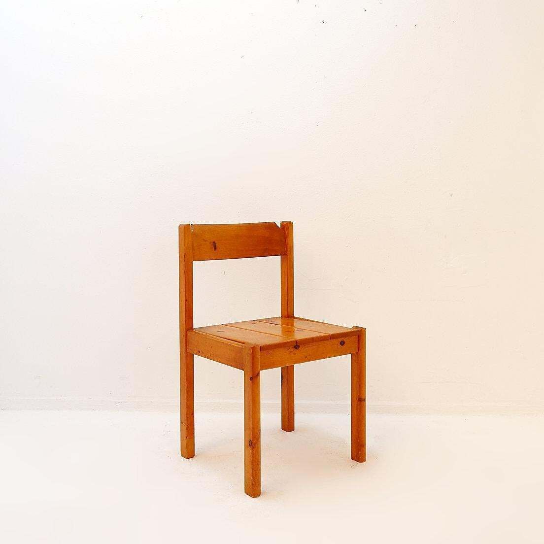 1143.0 Mid Century Swedish Pine Wood Dining Set   1970s   1 Table & 4 Chairs photo