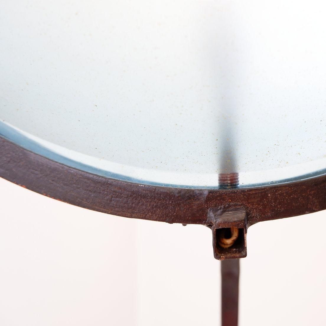 21st Century Industrial Floor Lamp In Metal And Sandblasted Glass photo buy