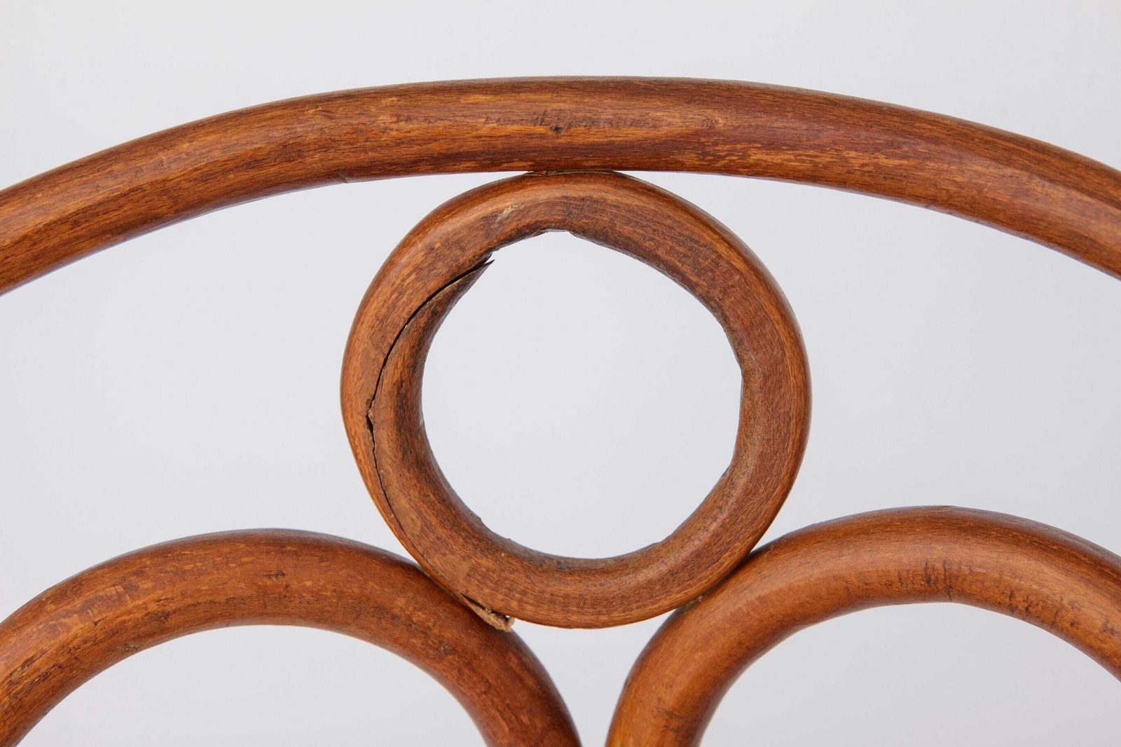 Set Of 2 Bentwood Angel Chairs 1940s, Vienna Cane Seats, Stained Beech Wood, Vintage Dining Chairs photo vinterior