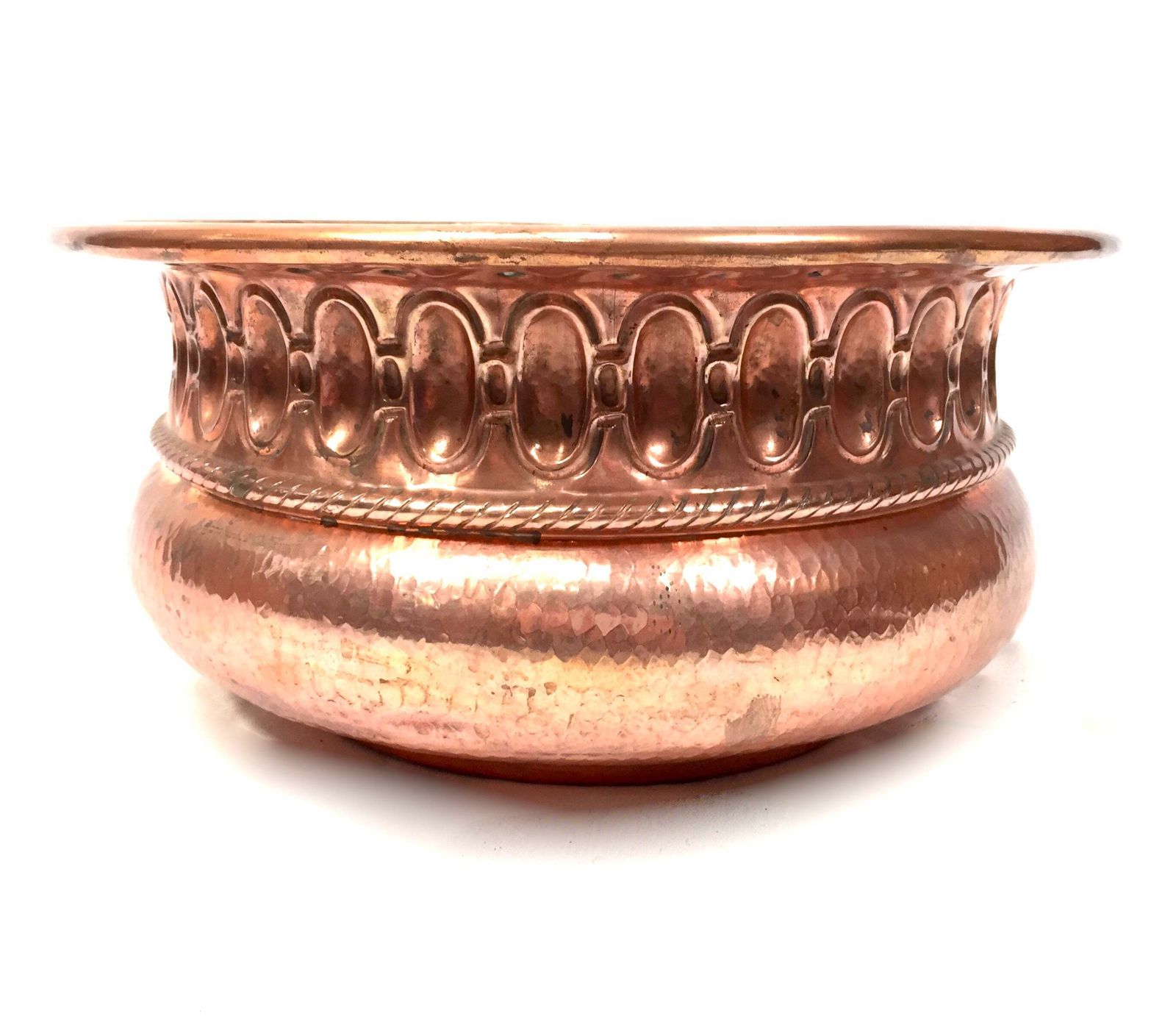 Antique Large Art Nouveau Copper Planter / Plant Pot / Jardiniere Arts & Crafts photo furniture