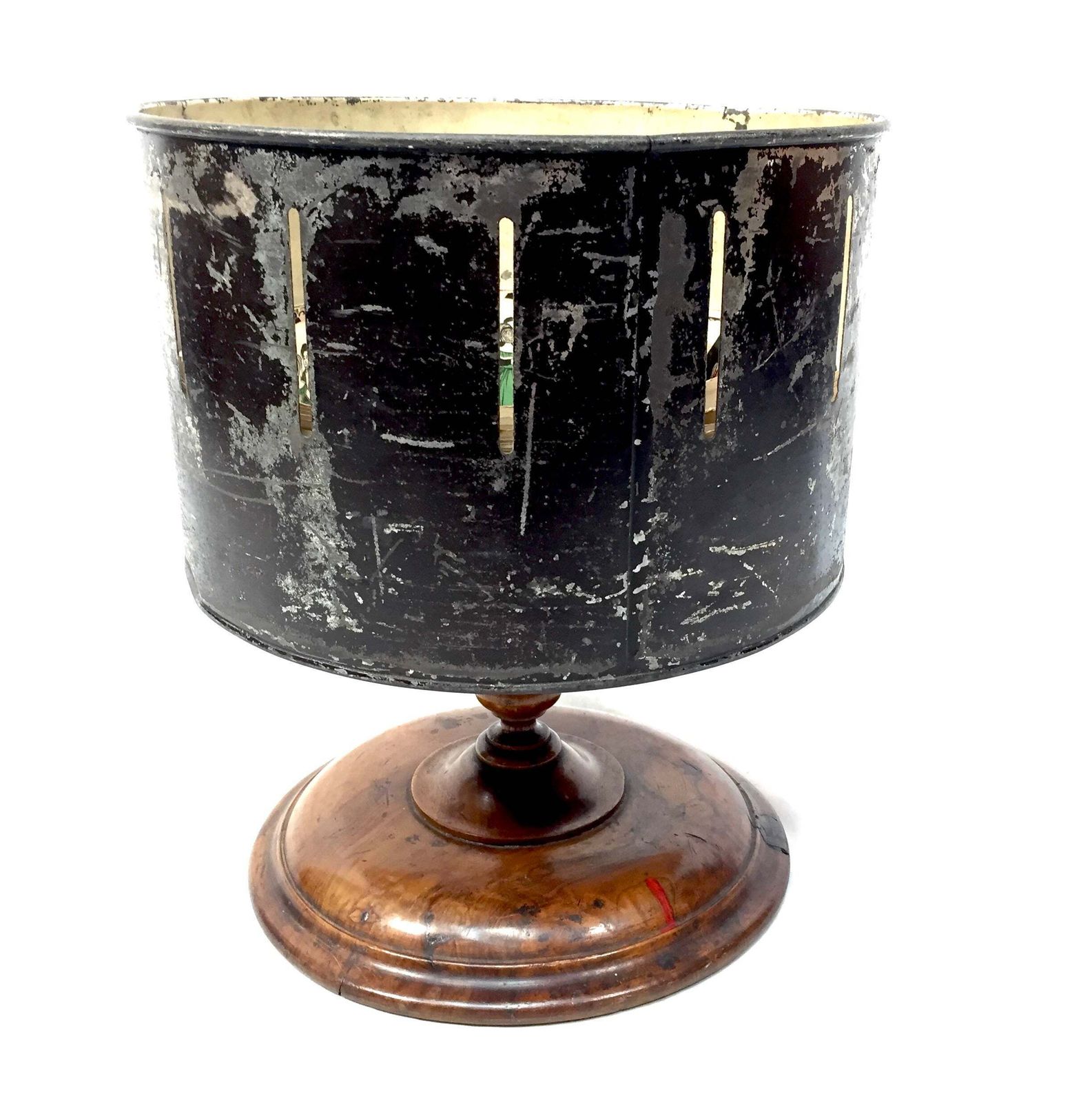 Antique Victorian Zoetrope / Wheel Of Life With Viewing Image Strips. C.1870 photo Lighting