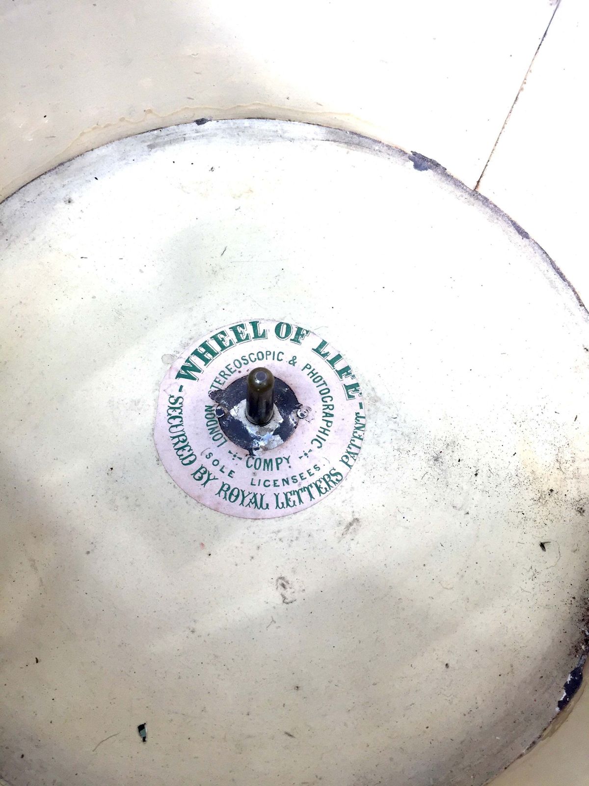 Antique Victorian Zoetrope / Wheel Of Life With Viewing Image Strips. C.1870 photo vintage