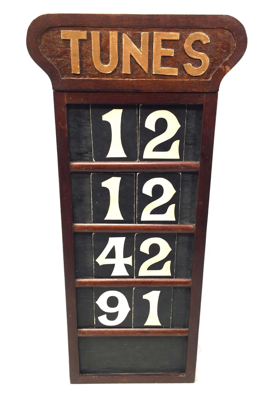 Antique Wooden Oak Tunes Hymn Board / Church Used / Early 20th Century C1930 photo 219.0