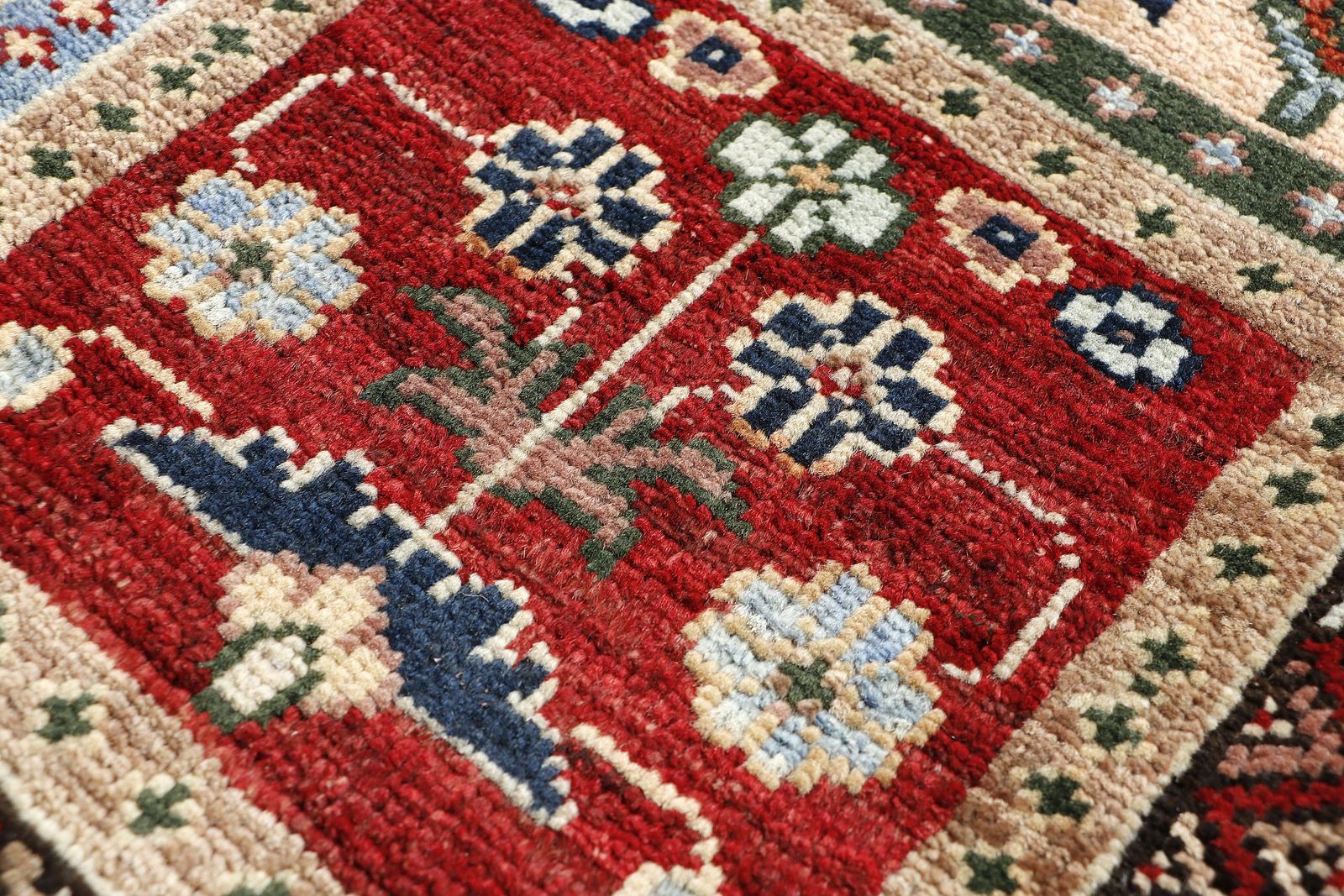 2x5 Red Garden Design Ayna Afghan Traditional Runner Rug photo Textiles