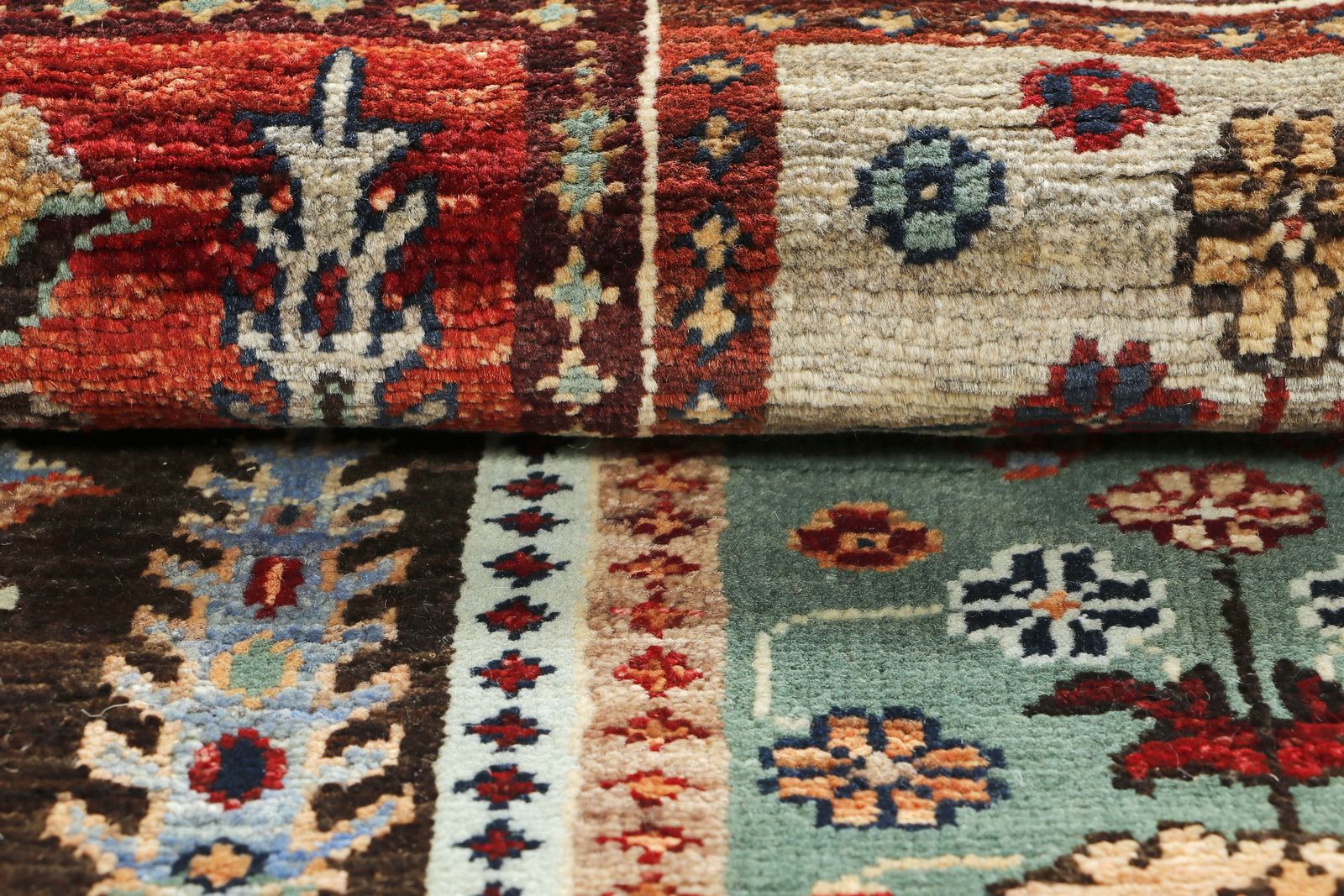 2x5 Red Garden Design Ayna Afghan Traditional Runner Rug photo 216.0