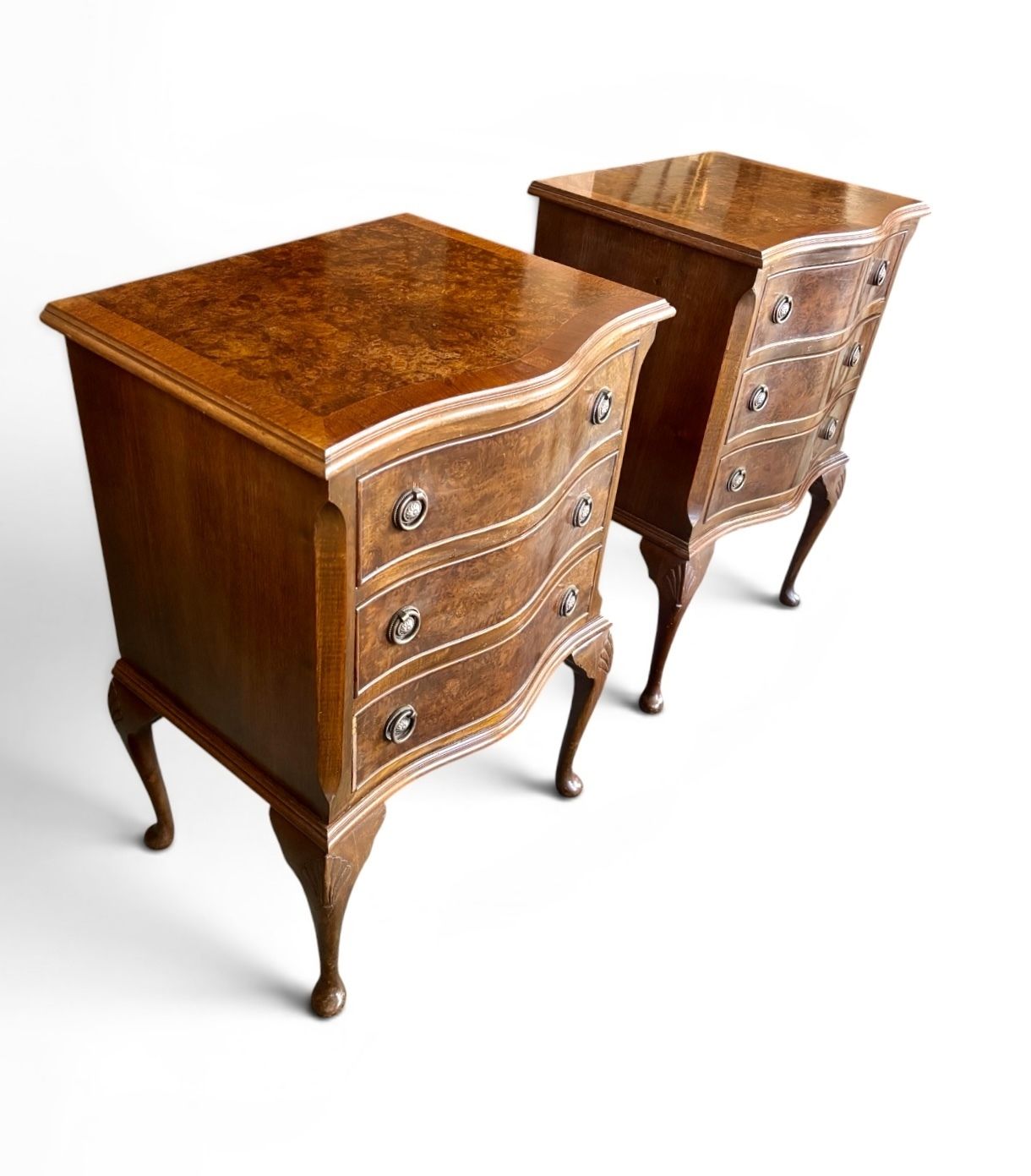 Pair Of Figured Walnut Bedside Chests photo 530.0