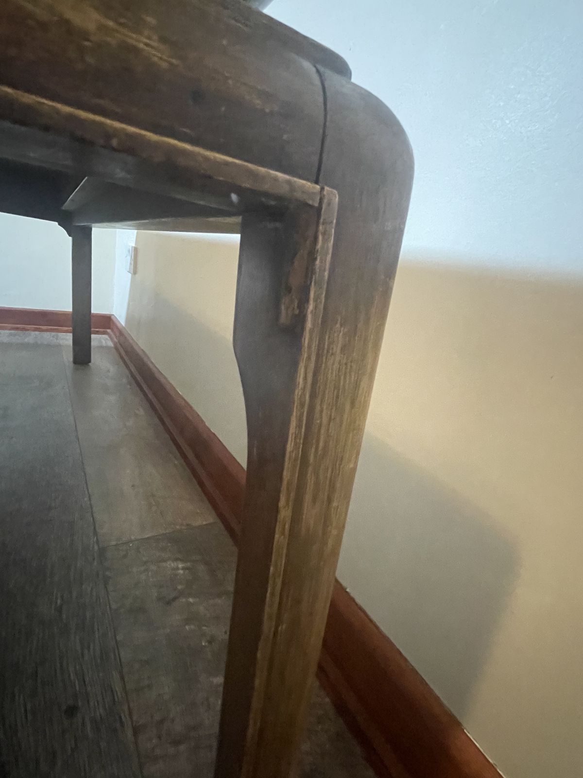 Vintage Mid Century Solid Oak & Wood Veneer Coffee Table — Chinese Chippendale Style Legs photo Furniture