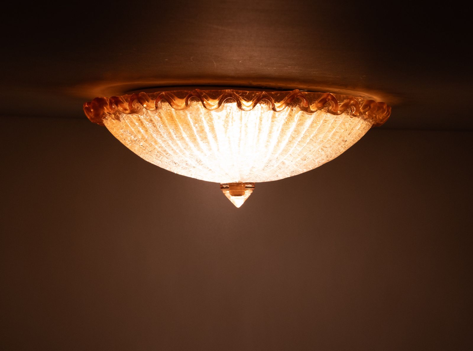 Mid Century Barovier & Toso Attributed Flush Mount Italy photo buy