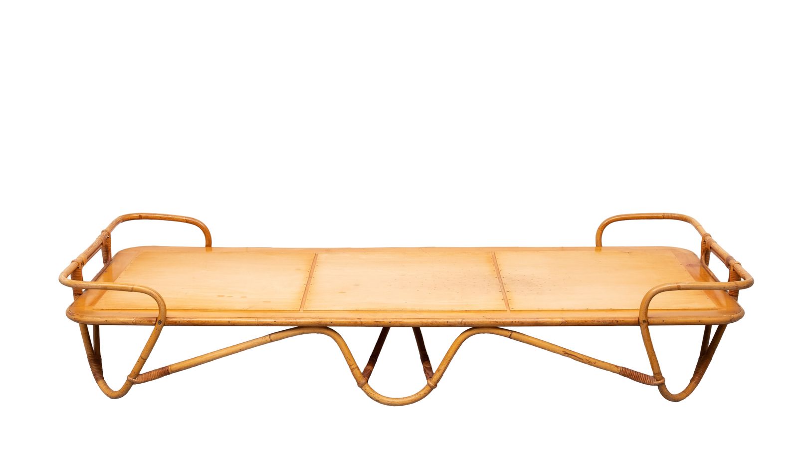 2036.0 Rohé Daybed Rattan Bed Rotan Noordwolde Jaren 1950 Holland photo